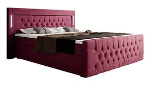 Boxspringbett Elegance Rot - Breite: 140 cm - H3