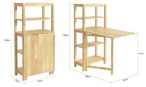 Esszimmertisch FWT70-N Braun - Massivholz - 98 x 126 x 60 cm