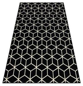 Teppich Bcf Base Cube 3956 Würfel Schwarz - Kunststoff - Textil - 160 x 1 x 220 cm