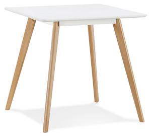 Table À Diner GENIUS Blanc - Bois massif - 80 x 75 x 80 cm