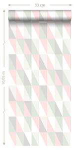 papier peint triangles graphiques 7237 Rose foncé