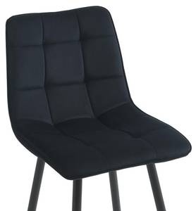 Tabouret de bar OLLUA Lot de 2 Noir - Textile - 56 x 107 x 47 cm