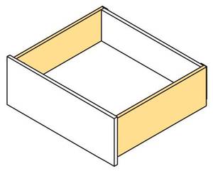 Concept Schublade 30 kg Höhe 185 mm Grau - Metall - 27 x 6 x 47 cm