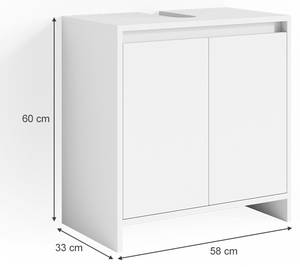 Meuble sous-lavabo Emma blanc Largeur : 56 cm
