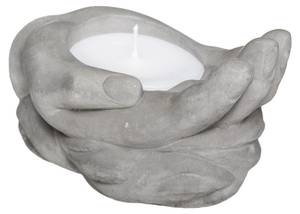 Duftkerze HAND, 105 g Grau - Stein - 10 x 9 x 15 cm