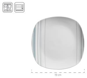 Kombiservice Enni (30-tlg) Weiß - Porzellan - 25 x 1 x 25 cm