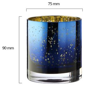 Galaxy Nachtlichthalter 2er Set Glas - 8 x 9 x 8 cm