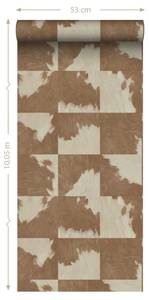 papier peint imitation peau de vache 733 Marron - Fibres naturelles - Textile - 53 x 1005 x 1005 cm