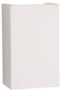 Wandleuchte Gipsy Weiß - Naturfaser - Stein - 7 x 18 x 7 cm