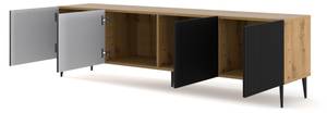 Tv lowboard RAVENNA B RTV200 4D Beige - Schwarz