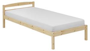 Einzelbett Achern Braun - Massivholz - 98 x 61 x 207 cm