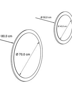 Globe Spiegel 2erSet (Typ 50+80) Hochglanz Petrol