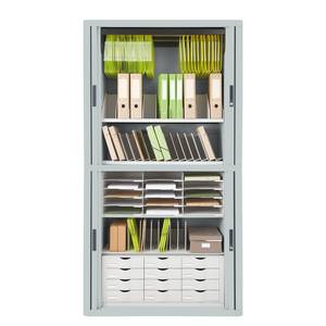 Armadio archivio easyOffice Grigio / Color antracite - Altezza: 204 cm