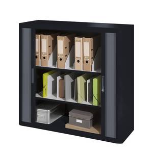 Armadio archivio easyOffice Nero / Color antracite - Altezza: 104 cm