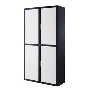 Armadio archivio easyOffice Nero / Bianco - Altezza: 204 cm