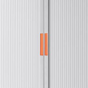 Aktenschrank easyOffice II Weiß / Orange - Höhe: 104 cm