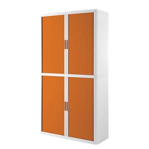 Armoire à dossiers easyOffice Blanc / Orange - Hauteur : 204 cm