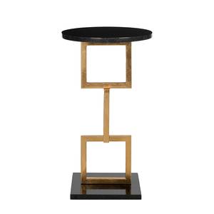 Table d'appoint Cassidy Fer verni / Marbre noir