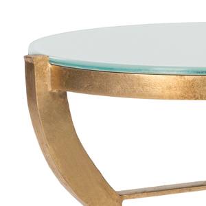 Tavolino Ormond Ferro - Color oro/Vetro bianco