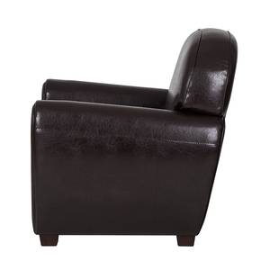 Fauteuil Havanna Cuir synthétique bycast marron foncé