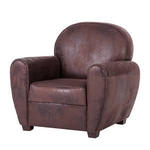 Fauteuil Havanna Cuir synthétique vieilli marron