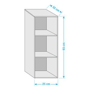 Meuble bas OLIVIA 1 articles Blanc - Bois massif - 25 x 93 x 32 cm