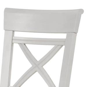 Chaises Fjord (lot de 2) Pin massif - Blanc / Couleur naturelle