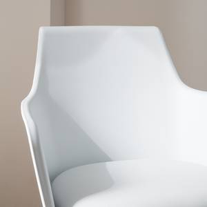 Chaise à accoudoirs Beaton Matière synthétique / Métal - Blanc