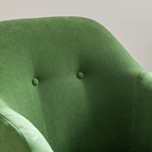 Sedia con braccioli Bolands Tessuto - Verde oliva/Quercia