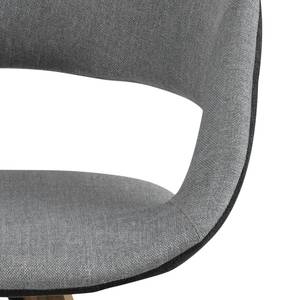Chaise à accoudoirs Buggio Tissu / Hévéa massif - 1 chaise