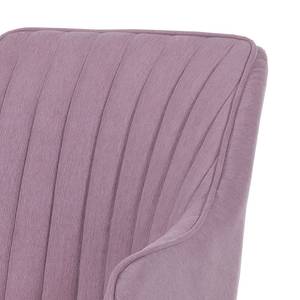 Chaise à accoudoirs Ermelo rotatif - Tissu / Chêne massif - Rosé - 1 set