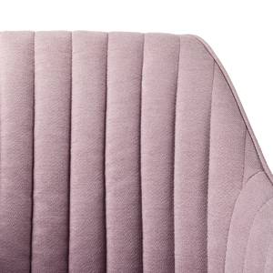 Chaise à accoudoirs Ermelo rotatif - Tissu / Chêne massif - Rosé - 1 set