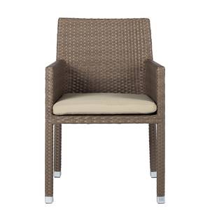 Sedia con braccioli Facil Polyrattan Color cappuccino