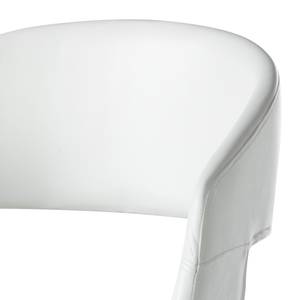 Chaises Faxe I (lot de 2) Imitation cuir - Blanc / Chêne