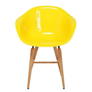 Chaises Forum Wood (lot de 4) Matériau synthétique / Hêtre massif - Jaune