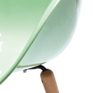 Gestoffeerde stoelen Econo Slim II kunststof/massief beukenhout - Pastelgroen