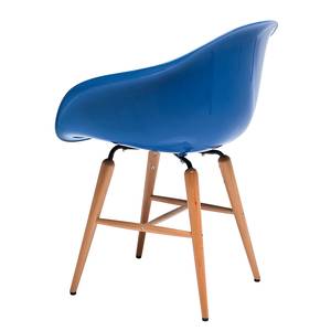 Gestoffeerde stoelen Econo Slim II kunststof/massief beukenhout - Middel blauw