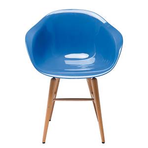 Gestoffeerde stoelen Econo Slim II kunststof/massief beukenhout - Middel blauw