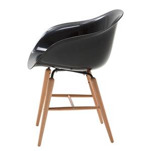 Gestoffeerde stoelen Econo Slim II kunststof/massief beukenhout - Zwart