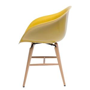 Chaises Forum Wood (lot de 4) Matériau synthétique / Hêtre massif - Jaune moutarde