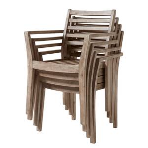 Chaises à accoudoirs Garbana (lot de 4) Acacia massif