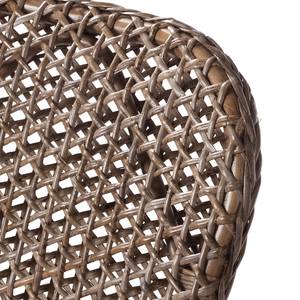 Sedia con braccioli Hawea Rattan/Metallo - Rattan/Nero