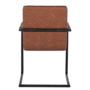 Chaises Kaledos (lot de 2) Imitation cuir / Métal - Cognac vintage - Cylindre