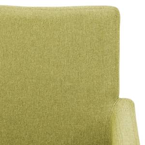 Chaise à accoudoirs Katha Tissu - Tissu Suria : Vert clair - Hêtre clair