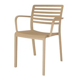 Lot de 2 chaises avec accoudoirs Lama Matériau synthétique - Sable