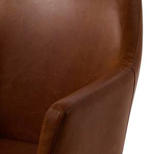 Chaise à accoudoirs NICHOLAS Cuir synthétique Aken: Marron vintage - 1 chaise