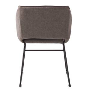 Lot de 2 chaises à accoudoirs Nikalla I Tissu / Métal - Gris / Noir