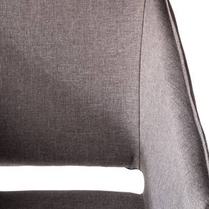 Lot de 2 chaises à accoudoirs Nikalla I Tissu / Métal - Gris / Noir