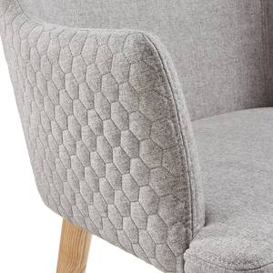 Chaise à accoudoirs Serba Tissu - Gris platine