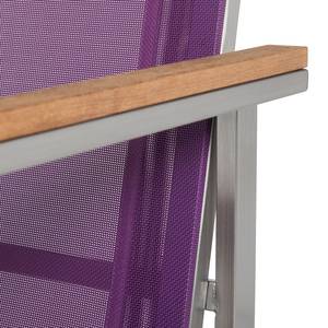 Chaises de jardin T-Line VIII (lot de 2) Métal / Textilène couleur mûre